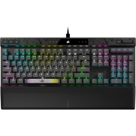 [해외]CORSAIR K70 MAX RGB 마그네틱 기계식 유선 게이밍 키보드 - MGX 조절 가능한 스위치, 동시 SOCD 및 래피드 트리거, PBT 더블샷 키캡, 사운드 감쇠,