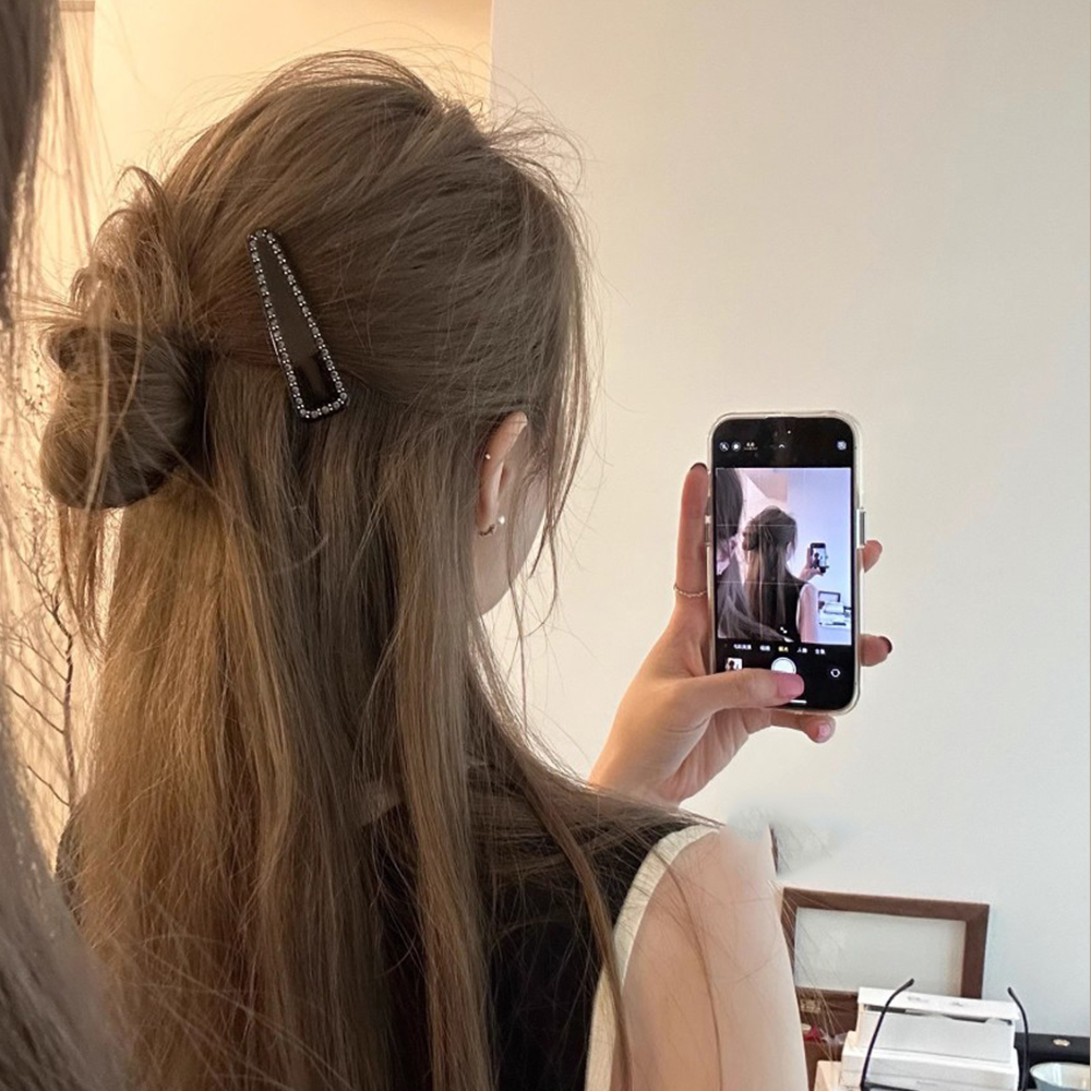큐빅 고급 앞머리 헤어핀 옆머리헤어핀 잔머리핀 - 메인 이미지