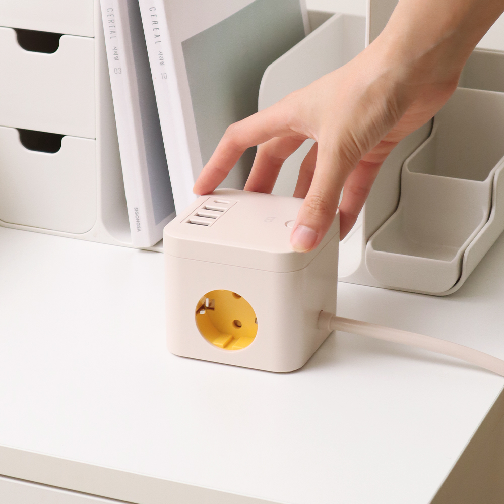 오아 큐브 멀티탭 PD35 대용량 4000W 콘센트 USB C타입 고용량 멀티 3구 어댑터