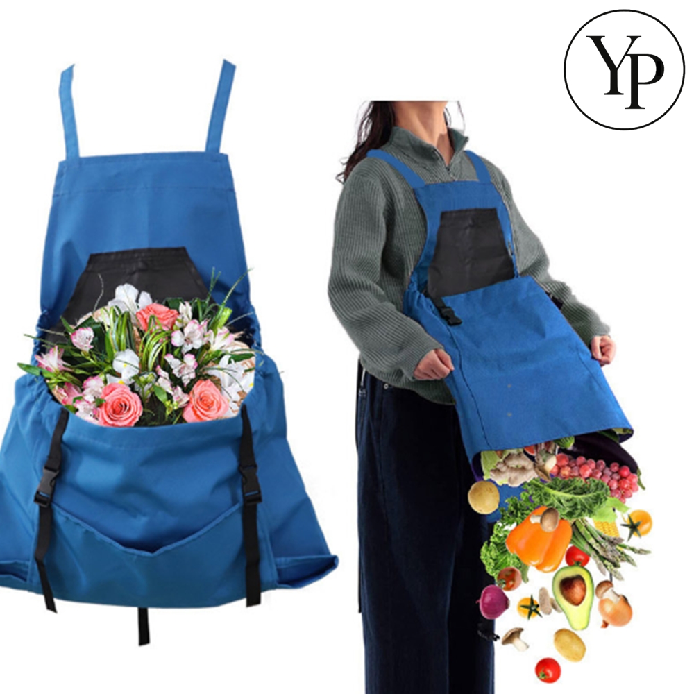 원피스형 수확 앞치마 작업용 과일따기 빅포켓 주머니