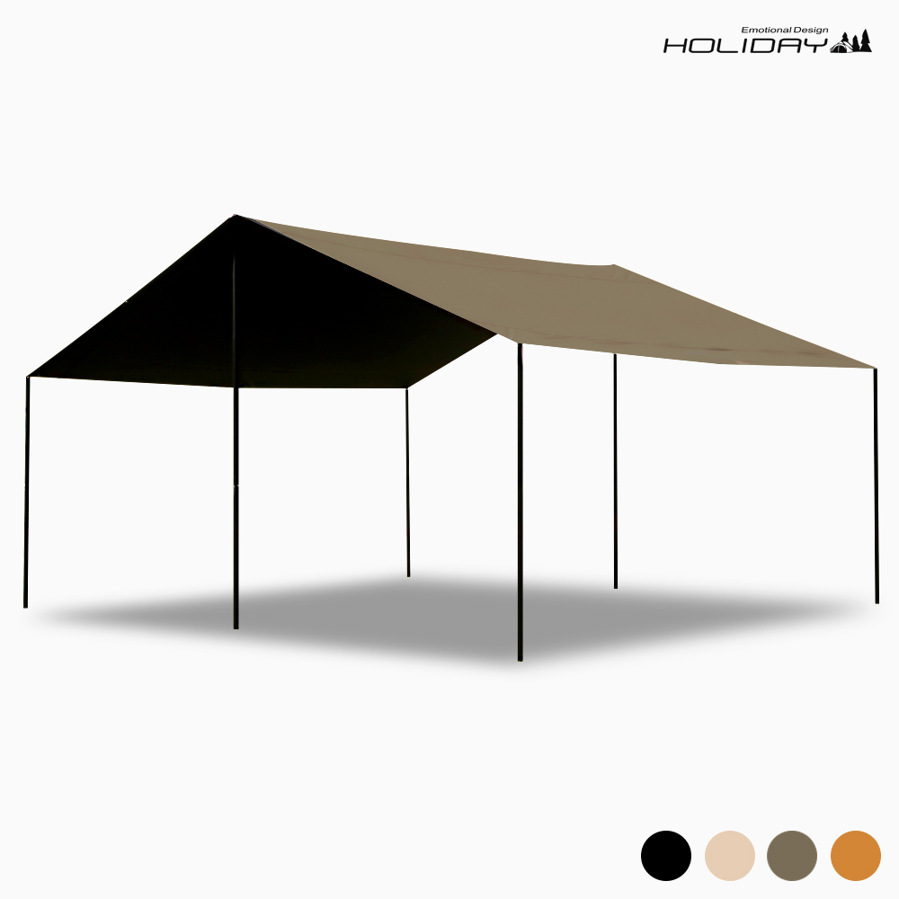 캠핑 홀리데이 대형 블랙코팅 300D 렉타 타프 스킨