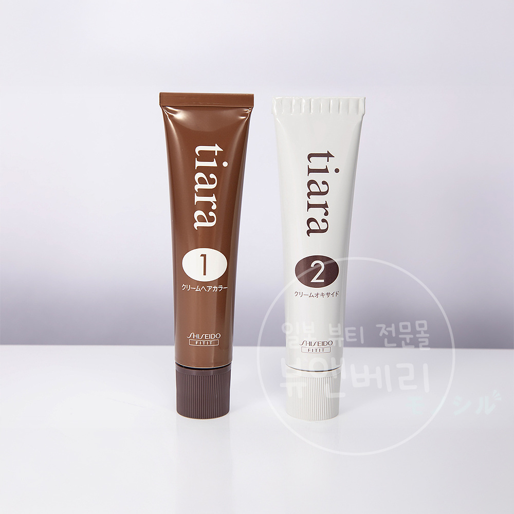 시세이도 티아라 크림 헤어 컬러 일본 새치 흰머리 염색약 5호 자연스러운 밤색 이미지 6