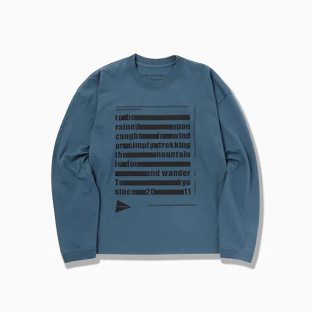 앤드원더 티셔츠 typography printed LS T 남녀공용 5745284089 - 상세 이미지 3