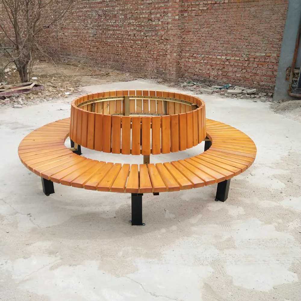 가로수 벤치 원형 조경 공원 의자 도시 디자인 휴게 A형 1미터 - 상세 이미지 3