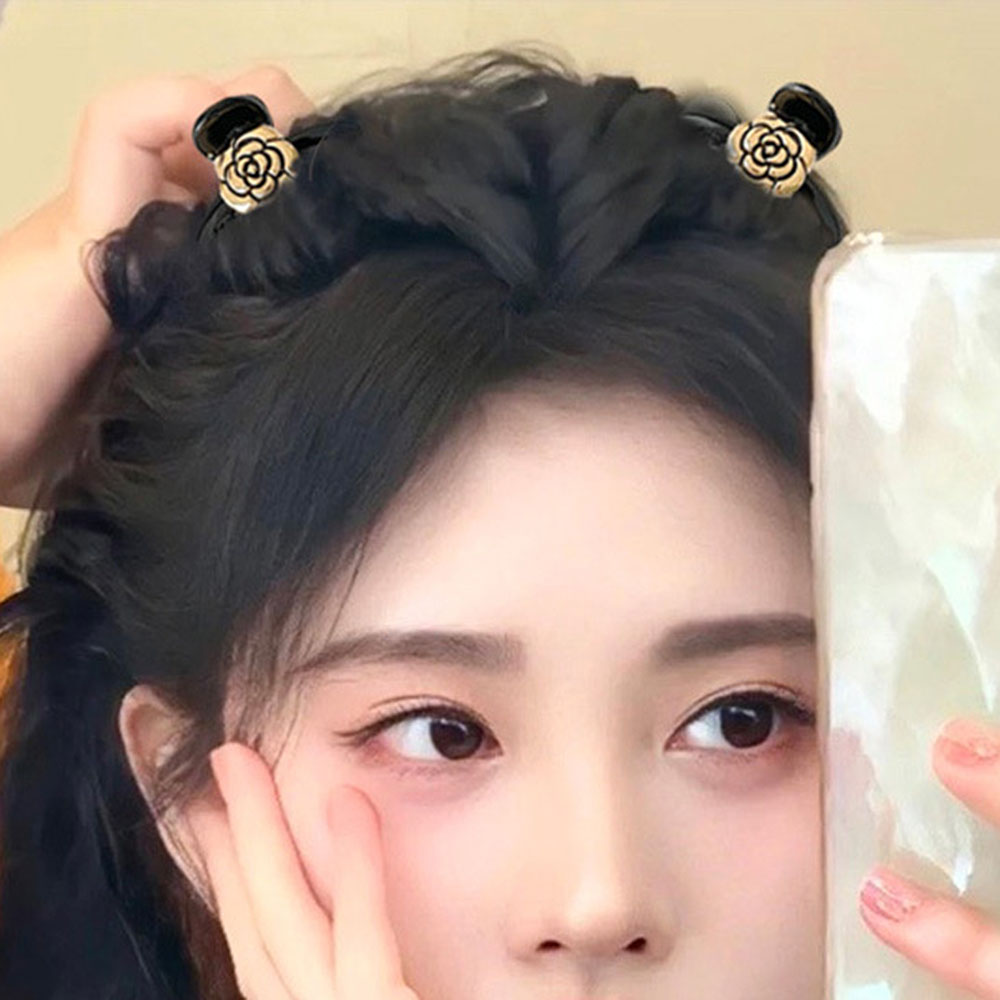 미니 골드 장미 집게핀 헤어 미니 장미꽃머리핀 삔 소형 이미지 7