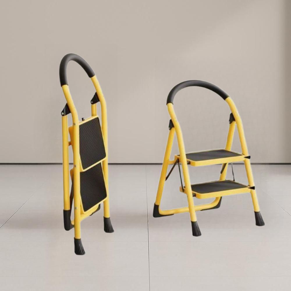 가정용사다리 A형 접이식 안전 발판 튼튼한 사다리 노란색 2단 (38x26cm)