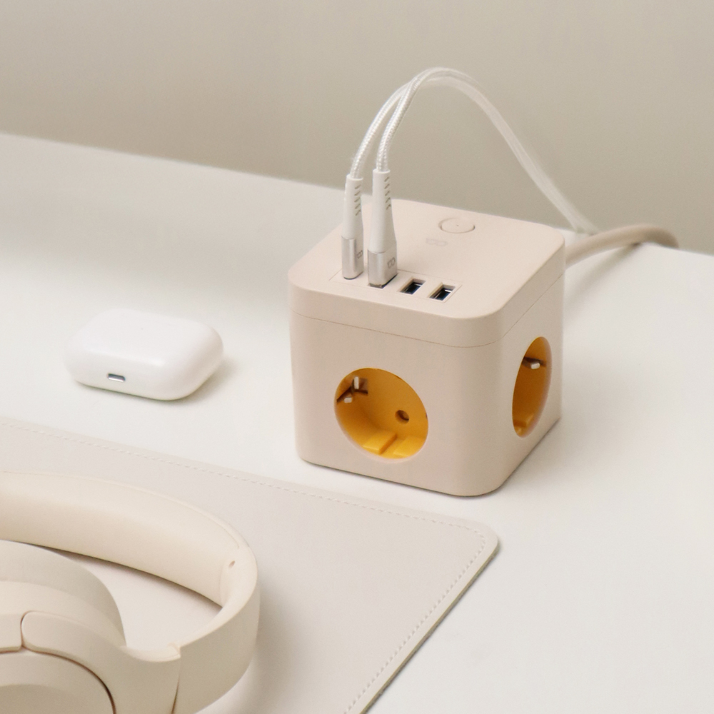 오아 큐브 멀티탭 PD35 대용량 4000W 콘센트 USB C타입 고용량 멀티 3구 어댑터