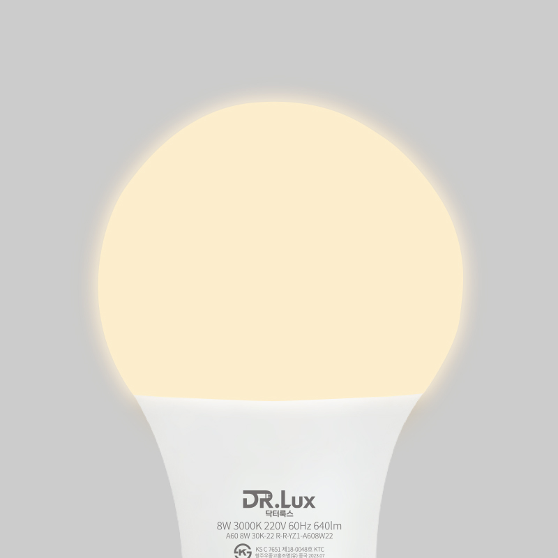 LED 전구 램프 8W, 전구색, 1개