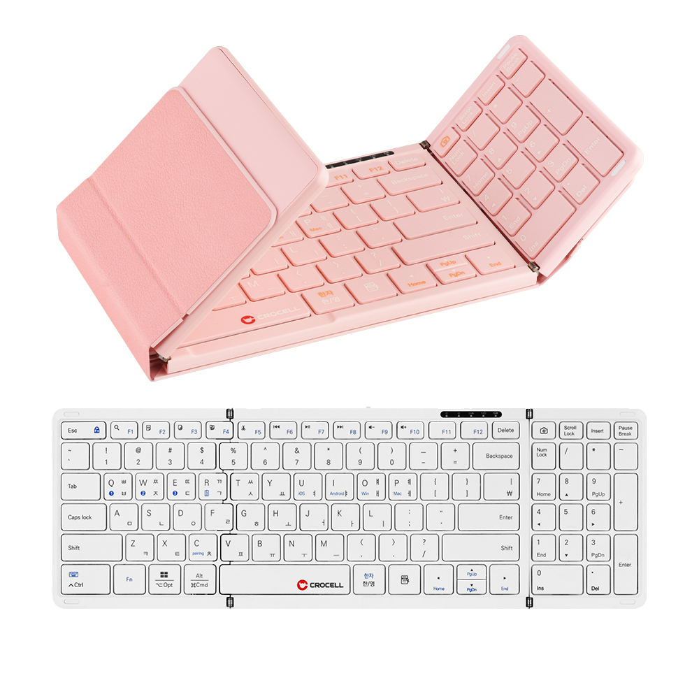 크로셀 풀배열 블루투스 접이식 키보드 멀티페어링 아이패드 휴대용 태블릿 애플 맥북 맥 노트북 제품 이미지