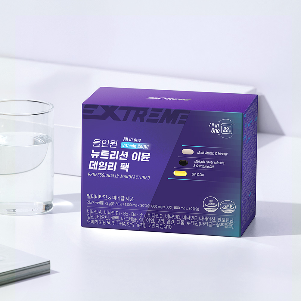 익스트림 올인원 영양제 멀티 종합 비타민 뉴트리션 이뮨 데일리팩 30포, 1개 이미지 2