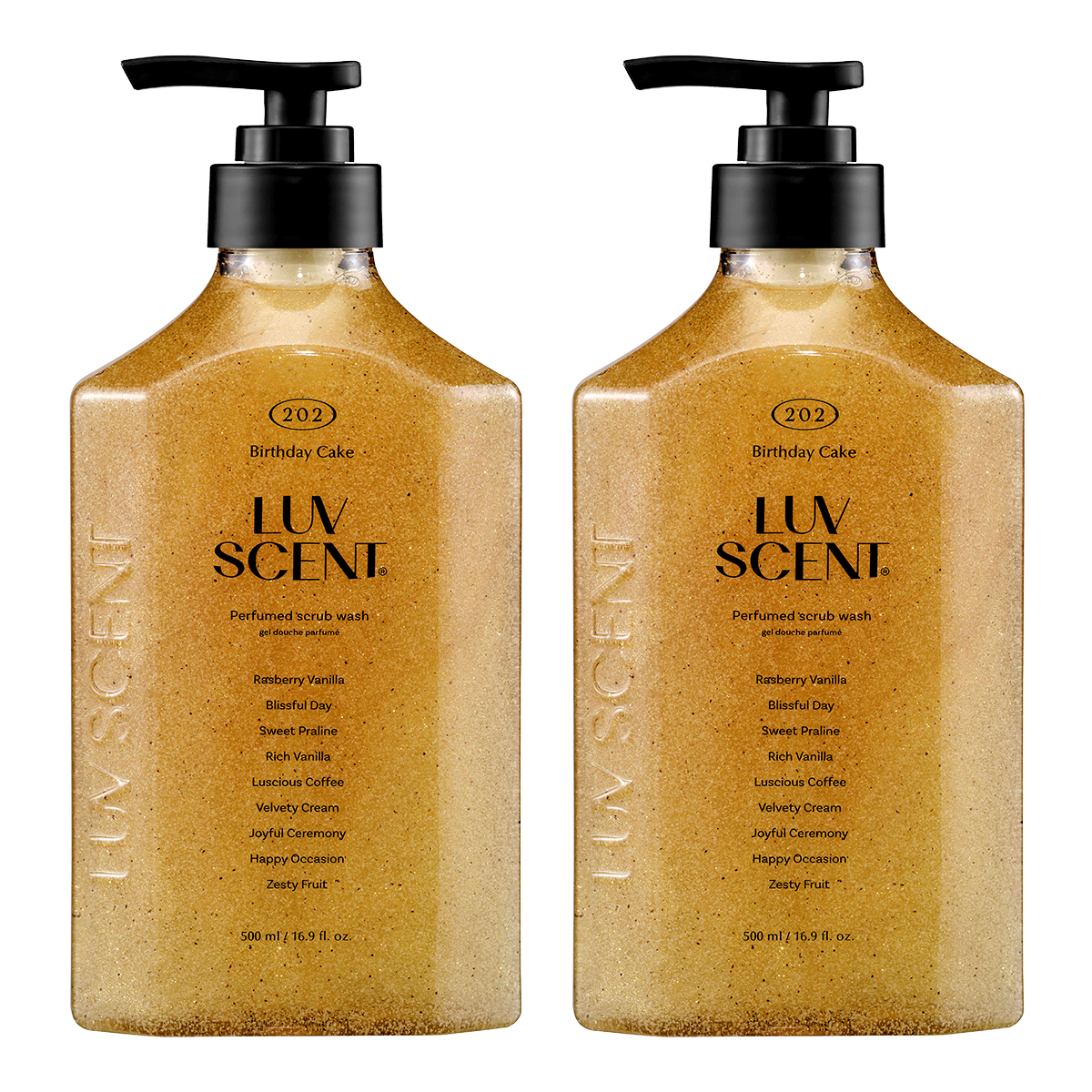 럽센트 퍼퓸 스크럽 워시?500ml 2개 플라워마켓 화이트 튤립향 +핸드워시?300ml 상품 이미지