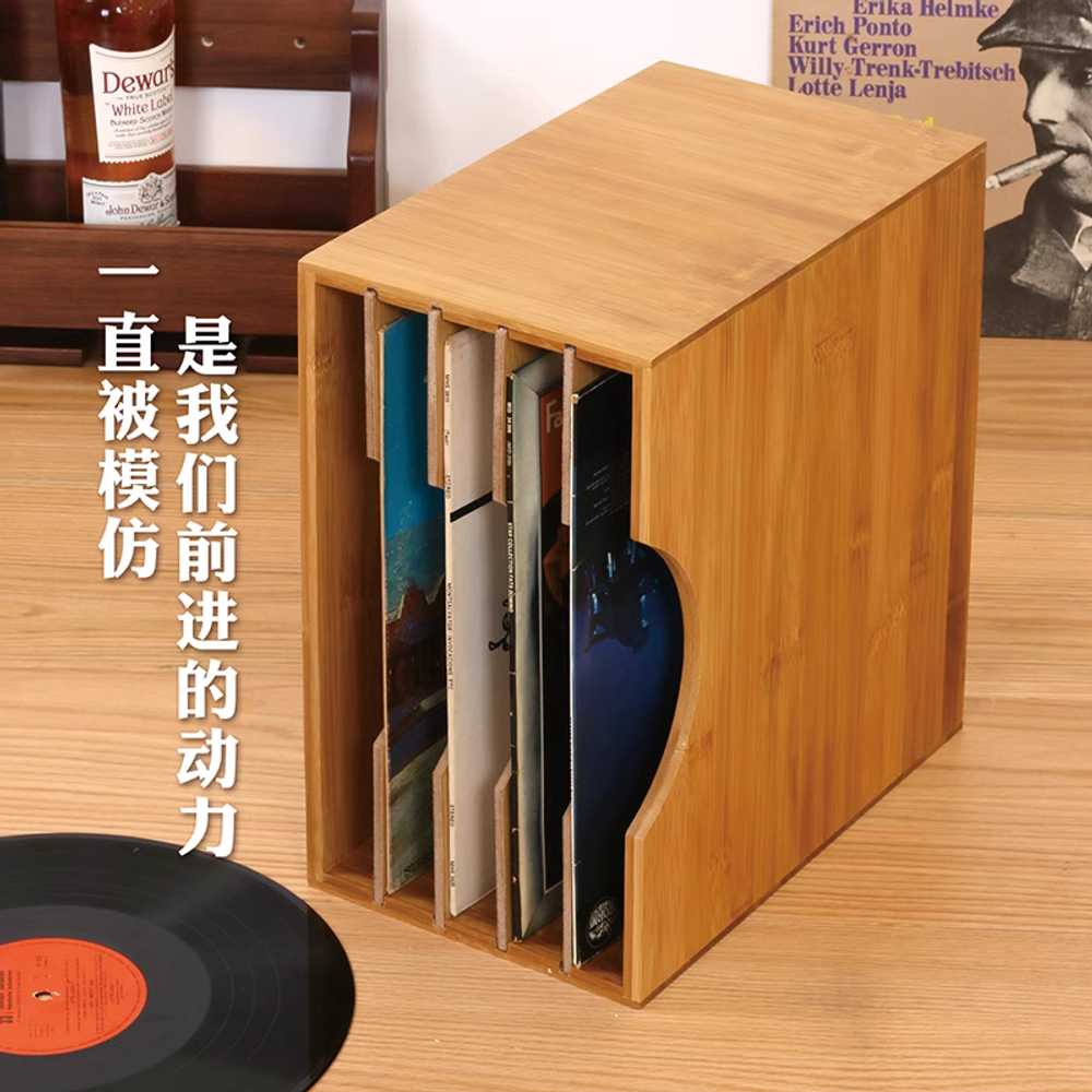 원목 LP 수납장 클래식 비닐 디스크 보관 수납 랙 - 상세 이미지 3
