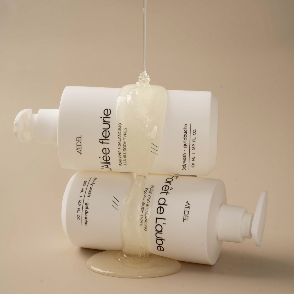 에이델 비건 등드름 바디워시 500ml 펩타시놀 보습 약산성 퍼퓸 샤워젤 향좋은 라레플뢰르