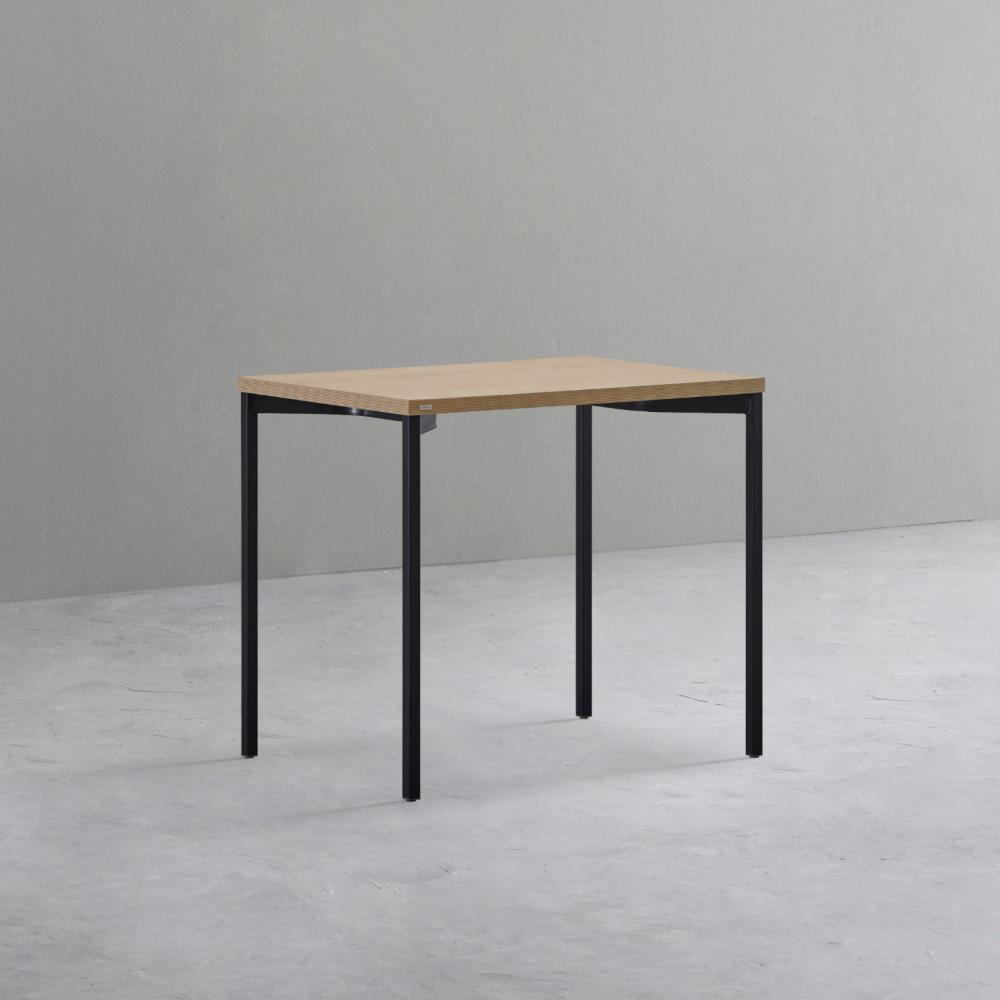 데스커 베이직 책상 800x600mm, 메이플+빈티지블랙 - 상품 이미지