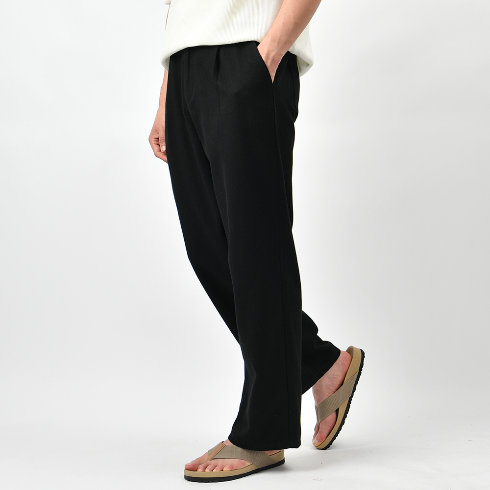 남성여름면바지 세미와이드 핀턱 허리 뒷밴드 팬츠 - 상세 이미지 2