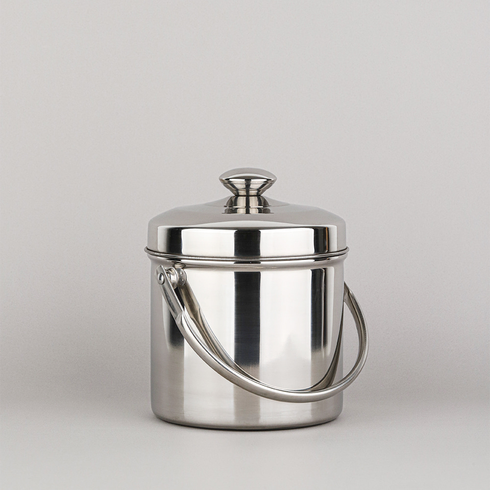 퀸센스 웰라 음식물 쓰레기통 2L 스텐 휴지통