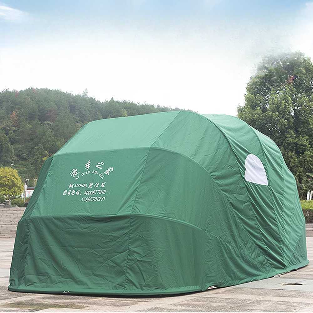 야외 주차 텐트 접이식 차고 방수 방풍 자외선 차단 그레이 2.5x5.5m - 상세 이미지 4