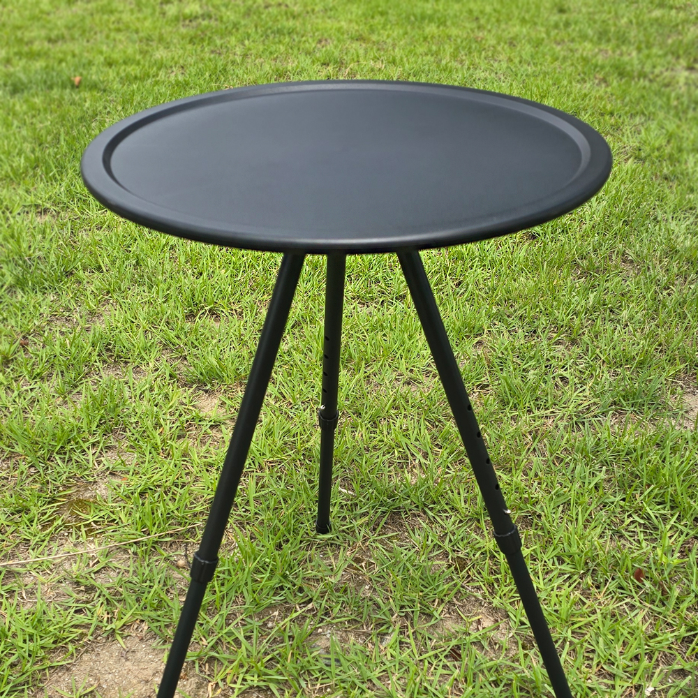 모아이캠핑 사이드 원형 테이블 높이조절 보조 야구장 경량테이블