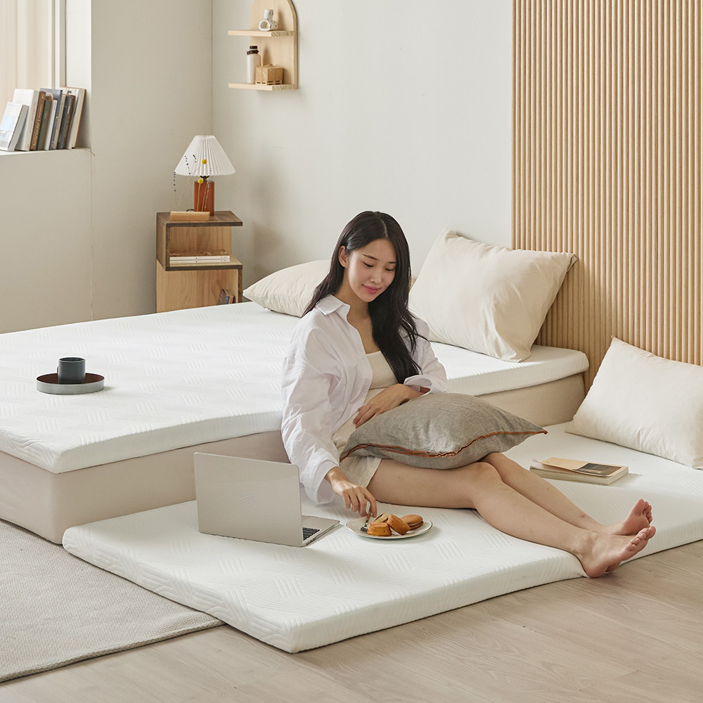 베네베딩 메모리폼 거실 바닥 토퍼 매트리스