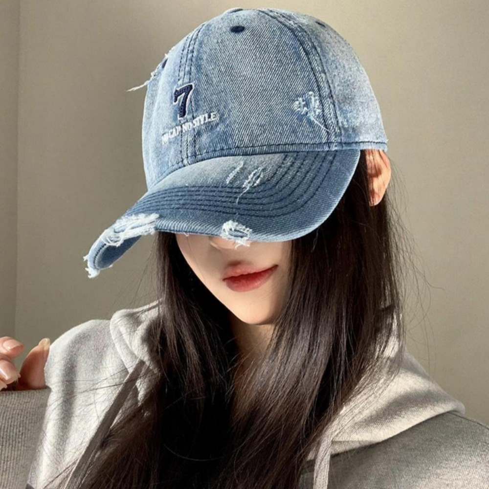 남녀공용 남자 여자 데님 빈티지 야구 캡모자 이미지 8