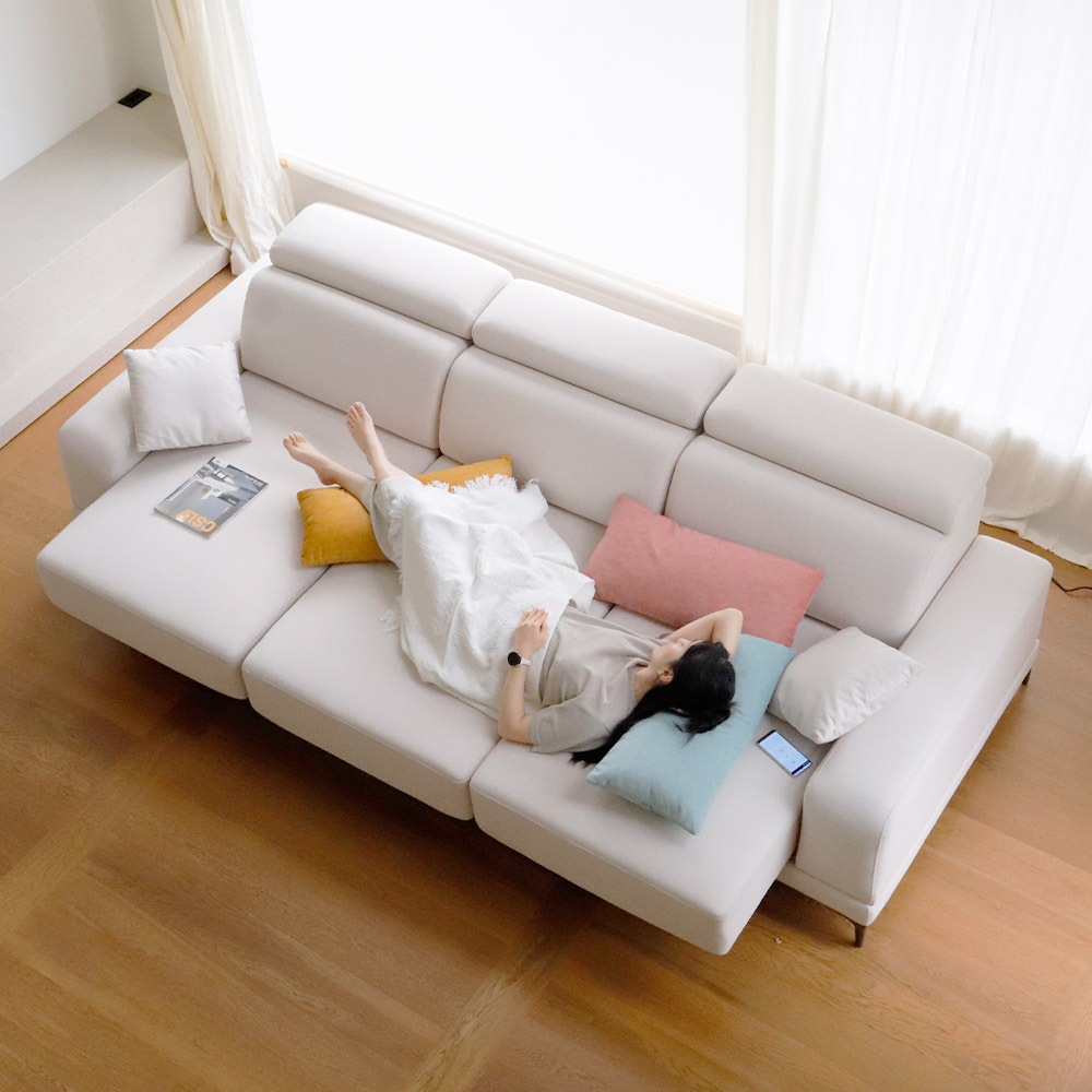 누보 3세대 리클라이너 슬라이딩 모션 무빙 쇼파 메리원단 3인/4인 소파