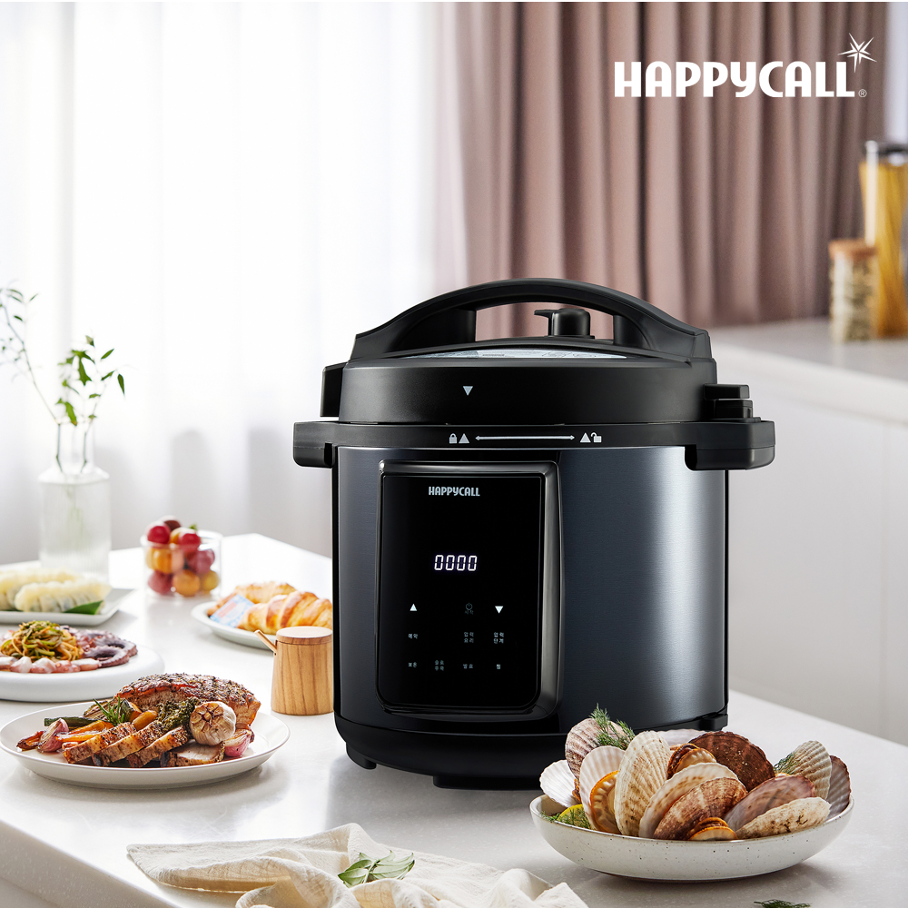 해피콜 인스턴트팟 듀얼 멀티쿠커 계란찜기 에어프라이어 HDMC-E57MA1BK