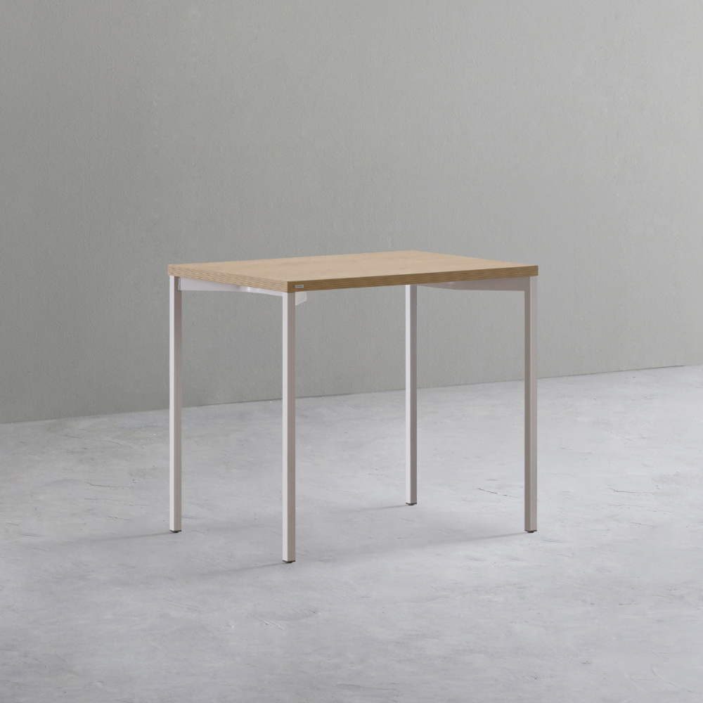 데스커 베이직 책상 800x600mm, 메이플+화이트 - 상품 이미지