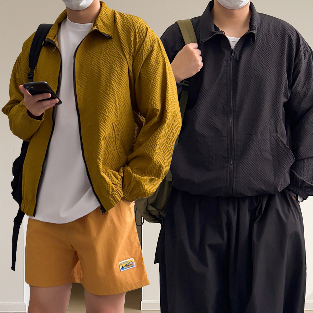 1+1 여름바람막이 경량바람막이 시어서커자켓 - 상품 이미지