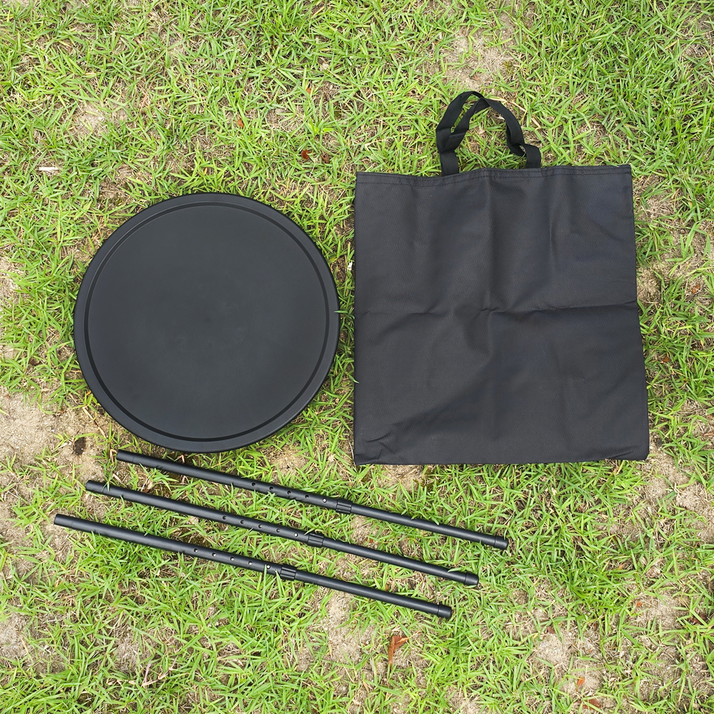 모아이캠핑 사이드 원형 테이블 높이조절 보조 야구장 경량테이블 실속형