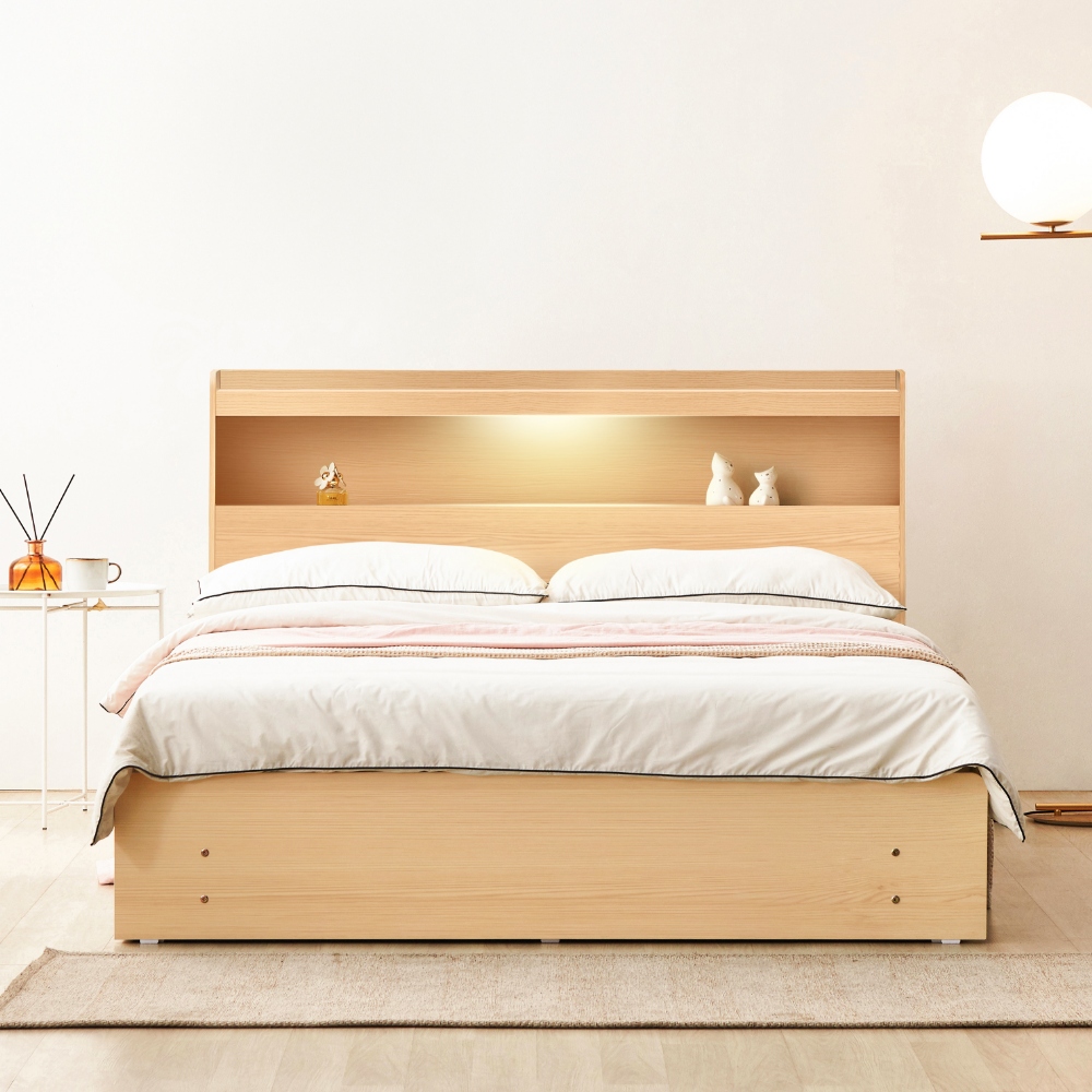 동서가구 NEW 이즈 카이 LED조명 수납 SS침대+독립매트 DF925365