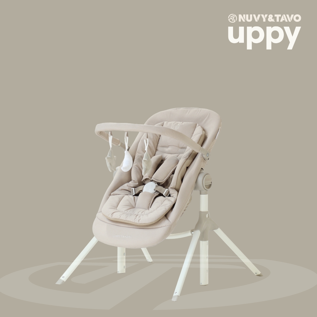 [누비앤타보] NUVY 휴대용 아기침대+하이체어 UPPY(업피) 뉴본세트 출산선물 하이브리드 유아가구