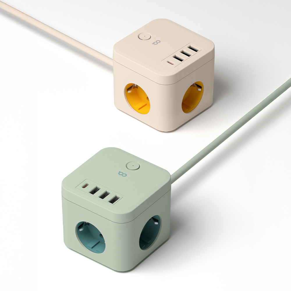 오아 큐브 멀티탭 PD35 고용량 4000W 콘센트 USB C타입 멀티 3구 어댑터