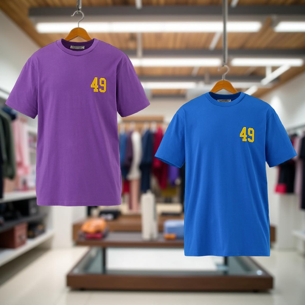 오니츠카타이거 49 자수 그래픽 반팔 티셔츠 여성 2183B373 PURPLE L