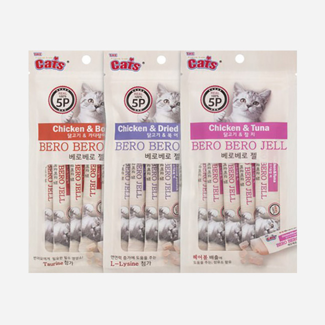더캣츠 베로베로젤 고양이짜먹는간식 고양이캔 파우치 믹스, 150g, 1개 - 상세 이미지 3