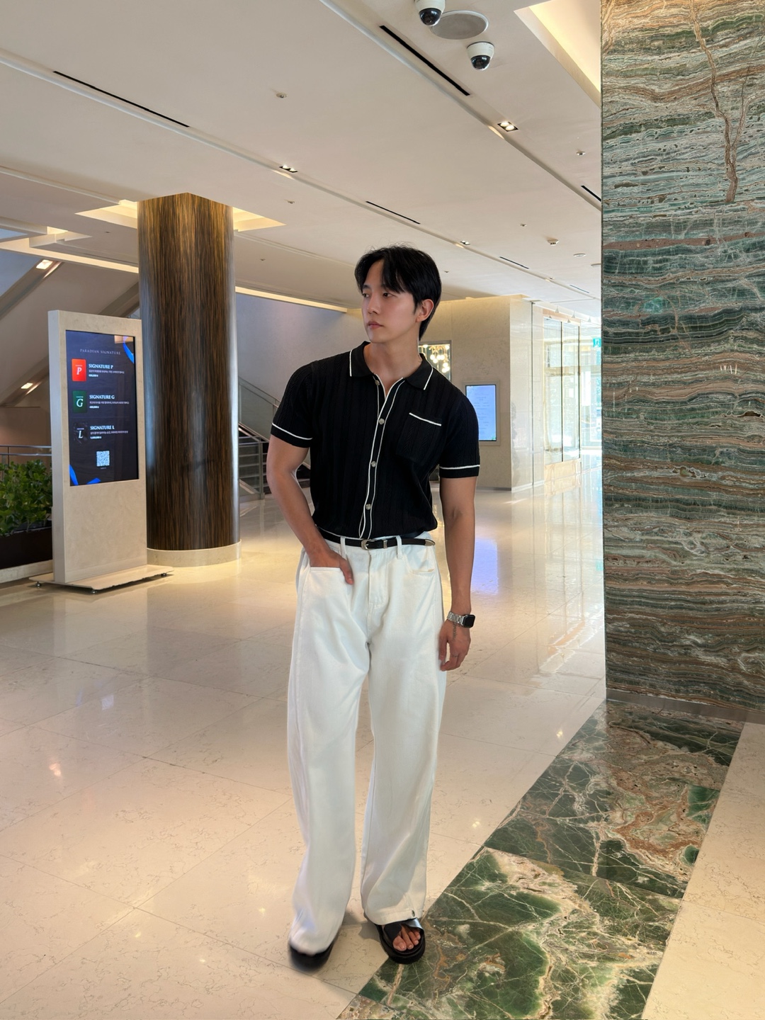 머슬핏반팔니트 남자여름니트 이미지 6