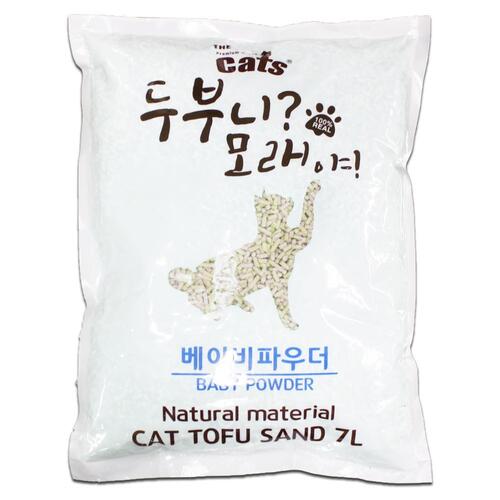 더캣츠 먼지없는 두부니모래야 고양이응고형모래 녹차향, 7L, 1개