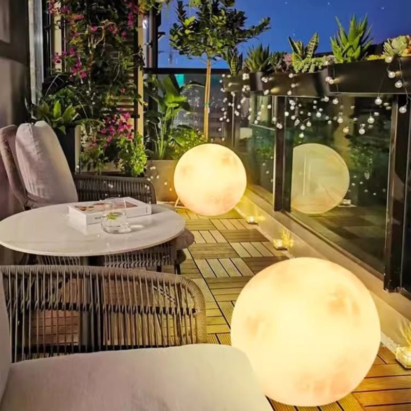 LED 달조명 야외 포토존 감성등 인테리어조명 80cm 배터리 충전식 - 상세 이미지 2