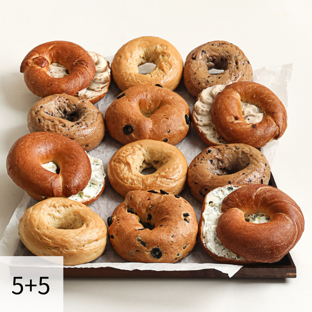 성수동제빵소 쫄깃한 두부베이글 5종 5+5팩 / 프로틴 단백질빵 대파크림치즈
