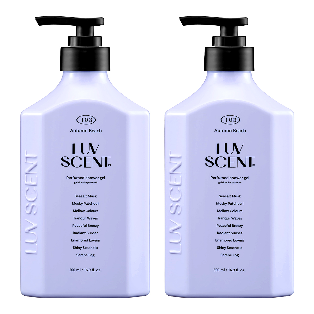 럽센트 퍼퓸 스크럽 워시?500ml 2개 플라워마켓 화이트 튤립향 +핸드워시?300ml 상품 이미지