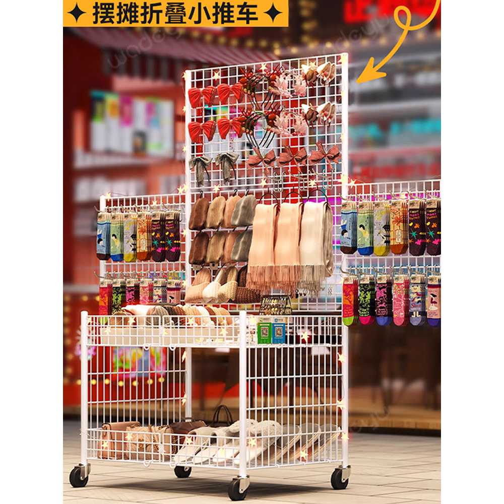 접이식 가판대 플리마켓 행사 매대 노점 트롤리 야외 65cm 작은바퀴 - 상세 이미지 5