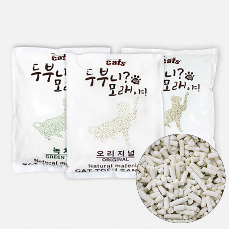 더캣츠 먼지없는 두부니모래야 고양이응고형모래 녹차향, 7L, 1개
