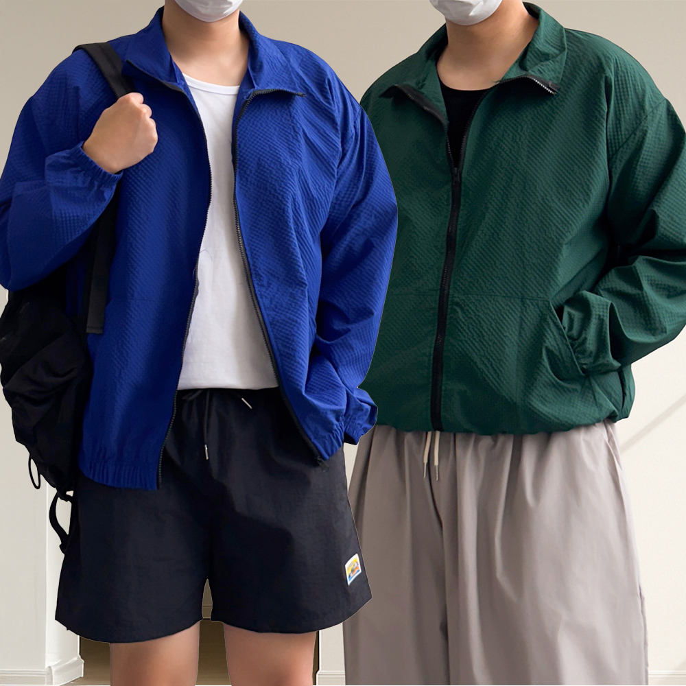 여름바람막이 경량바람막이 시어서커자켓 - 상품 이미지