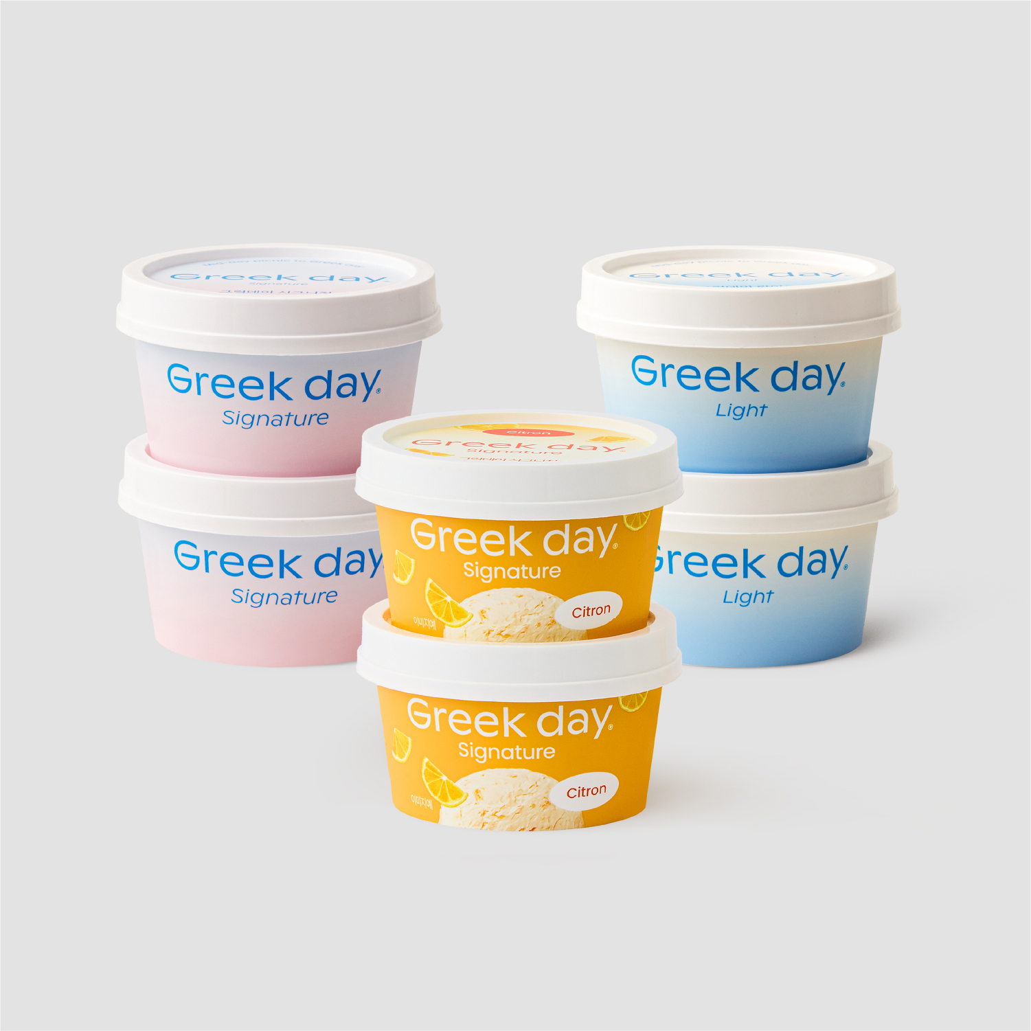 그릭데이 요거트 초이스팩 (유자100g 2개 + 시그니처100g 2개 + 라이트100g 2개)