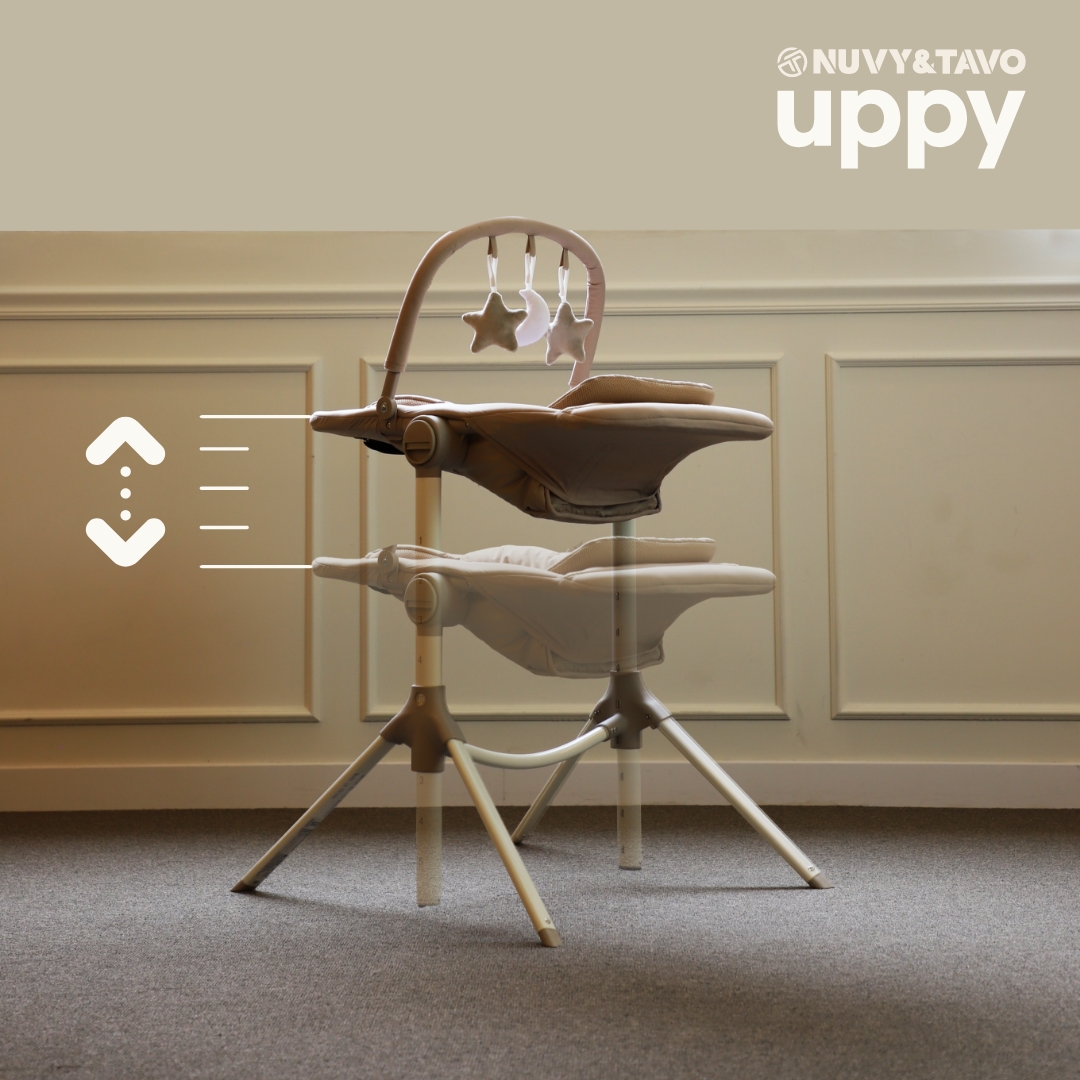 [누비앤타보] NUVY 휴대용 아기침대+하이체어 UPPY(업피) 뉴본세트 출산선물 하이브리드 유아가구