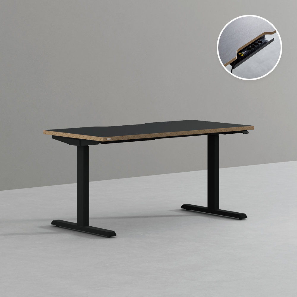 데스커 모션데스크 플러스 1400x700mm, 블랙 - 상품 이미지