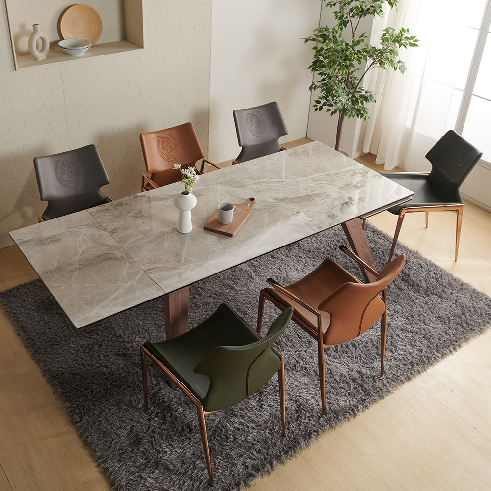 스코나 코르테 확장형 익스텐션 세라믹 6인 10인 2700 마블 식탁 테이블