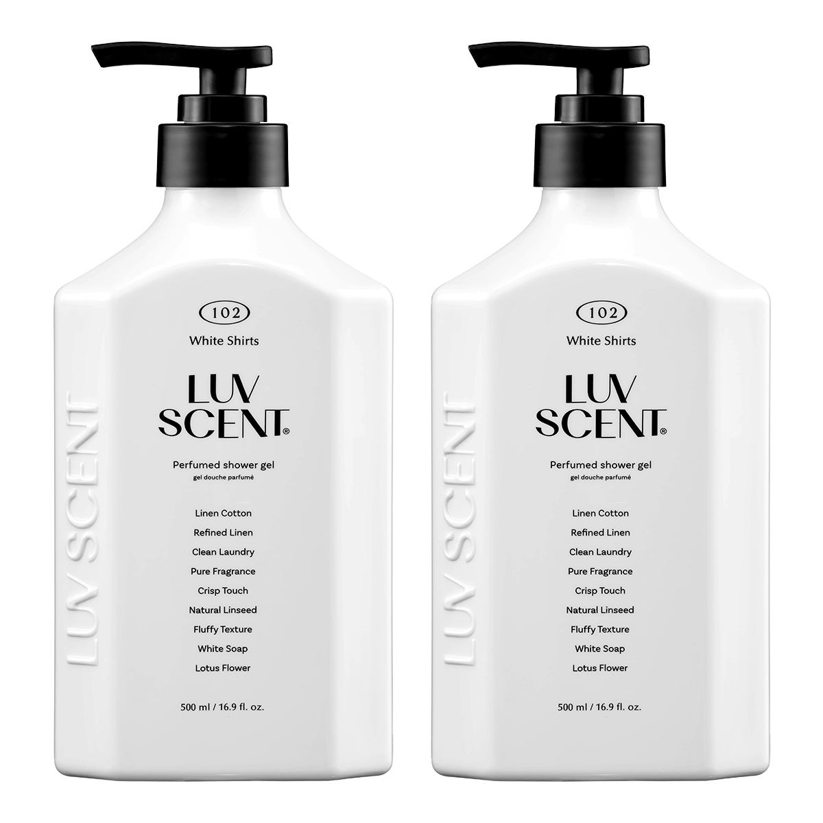 럽센트 퍼퓸 스크럽 워시?500ml 2개 플라워마켓 화이트 튤립향 +핸드워시?300ml 상품 이미지