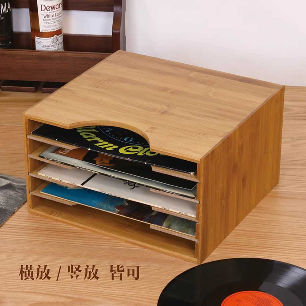 원목 LP 수납장 클래식 비닐 디스크 보관 수납 랙 - 상세 이미지 5