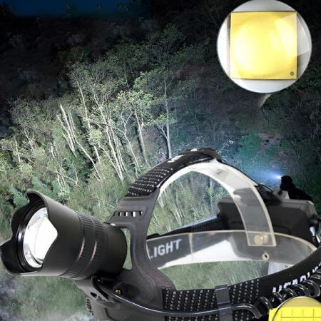 자사 협력업체 최강 밝기 LED 후레쉬 줌 헤드랜턴 충전 서치라이트 방향 제 손전등 탐색기 라이트 캠핑