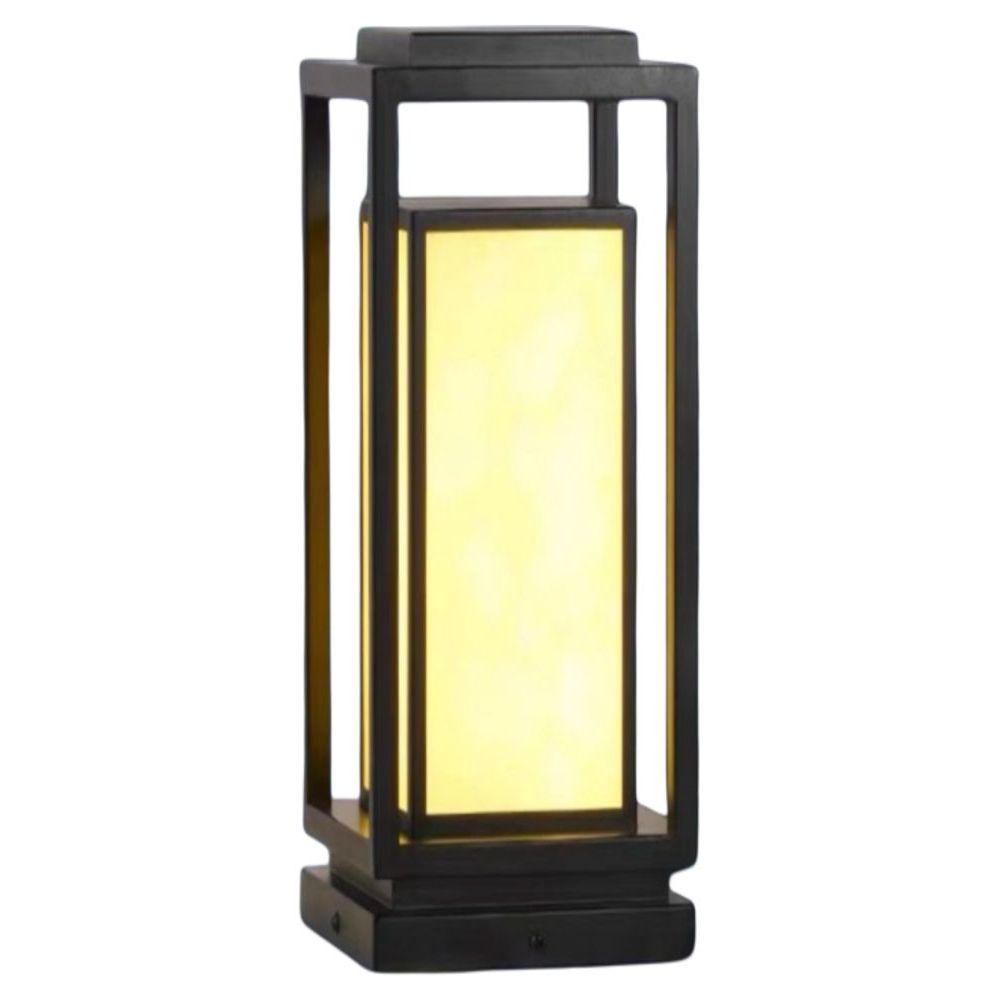 향나무 원목 조명 나무 프레임 스탠드 램프 40x20cm 따뜻한 빛 - 상세 이미지 3
